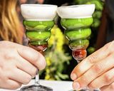 簡単おうちカフェ★ストロベリー抹茶ラテ作り方6写真