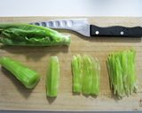 大葉油麦菜の豚バラ肉巻き作り方9写真
