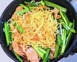 ニラともやしの塩焼きそば作り方13写真