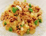 カレー香る、ピーマン、玉ねぎの豚肉そぼろ作り方4写真