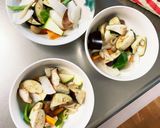 茄子椎茸簡単きな粉トマト生姜炒味八宝菜風作り方11写真