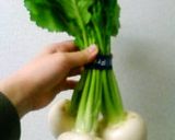 カブの葉を食べる！油揚げと甘醤油いため作り方1写真