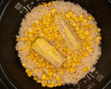 とうもろこしの旨だし味噌炊き込みご飯作り方4写真