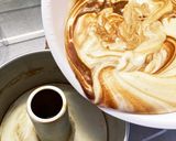 大絶賛！コーヒーマーブルシフォンケーキ作り方10写真
