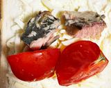 今朝の4w1hサンド「さば缶×トマト」作り方2写真