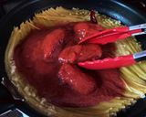 簡単!ワンパンでサバトマトパスタ作り方4写真