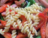 マカロニと野菜のガーリックオイル炒め作り方9写真