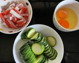 カニかまとズッキーニの玉子焼き作り方1写真