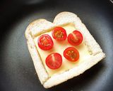 ワンパン 目玉焼きチーズトースト作り方2写真