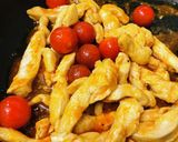 野菜ジュース活用●鶏肉の細切りソテー作り方3写真