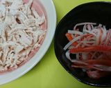 低脂肪【鶏ささみとコーンの中華サラダ】作り方3写真