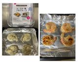 マヨで味付け粉チーズパン粉のエビフライ風作り方4写真