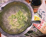 豆苗と千切りハムのマヨネーズポン酢サラダ作り方1写真
