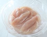 ささみと水菜のサラダ作り方1写真