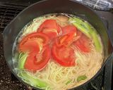 トマトとアスパラでサッポロ一番塩ラーメン作り方4写真