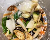 簡単きな粉梅味噌味豚こま大根青椒肉絲風作り方12写真