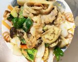 簡単きな粉梅味噌味豚こま大根青椒肉絲風作り方14写真