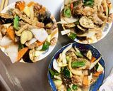 簡単きな粉梅味噌味豚こま大根青椒肉絲風作り方15写真