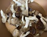 ひらたけと椎茸のバター醤油炒め作り方2写真