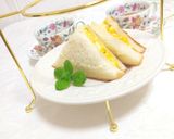 簡単2分♡　レンジでたまごホットサンド作り方4写真