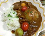 牛スジと丸ごと玉ねぎのカレー♪作り方7写真