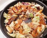 茄子とキャベツと豚肉の甘辛味噌炒め作り方18写真