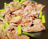 豚肉とアスパラの粒マスタード炒め作り方5写真