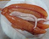 トビウオの卵と白子の煮付け作り方1写真