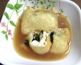 木綿豆腐とアサリ・わかめ入りの袋煮作り方5写真