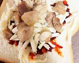 今朝の4w1hサンド「ラー油×チキン」作り方2写真