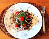 夏野菜&生イカで作る✨イカ墨彩りパスタ作り方7写真