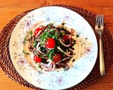 夏野菜＆生イカで作る✨イカ墨彩りパスタ作り方7写真