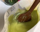 抹茶小豆のモチモチ蒸しパン作り方4写真