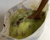 抹茶小豆のモチモチ蒸しパン作り方5写真