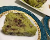 抹茶小豆のモチモチ蒸しパン作り方10写真