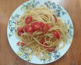 簡単５分！フライパン１つ☆トマトパスタ作り方4写真