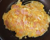 朝ごはんに5分で簡単☆ハム玉オニオン☆作り方4写真