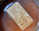 味付けニラと煮豆腐のどんぶり作り方1写真
