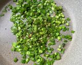 味付けニラと煮豆腐のどんぶり作り方2写真