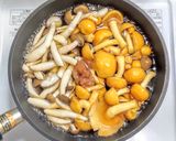 キノコの梅煮と山芋トロロの和風パスタ作り方3写真
