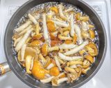 キノコの梅煮と山芋トロロの和風パスタ作り方4写真