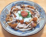キノコの梅煮と山芋トロロの和風パスタ作り方6写真