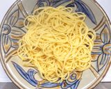 キノコの梅煮と山芋トロロの和風パスタ作り方5写真
