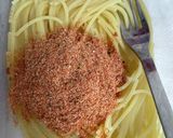 貧乏ズボラ飯　トマトスープの素でスパ作り方2写真
