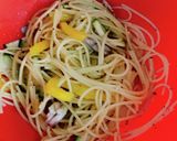 生姜香るズッキーニ、パプリカ、舞茸パスタ作り方4写真