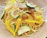 生姜香るズッキーニ、パプリカ、舞茸パスタ作り方5写真