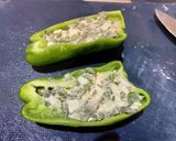 大量消費★青じそとチーズ詰めピーマン作り方2写真