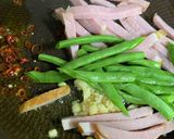 いんげんと厚切りハムのペペロンチーノ作り方6写真