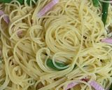 いんげんと厚切りハムのペペロンチーノ作り方10写真