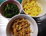 鶏そぼろで簡単3色丼作り方3写真